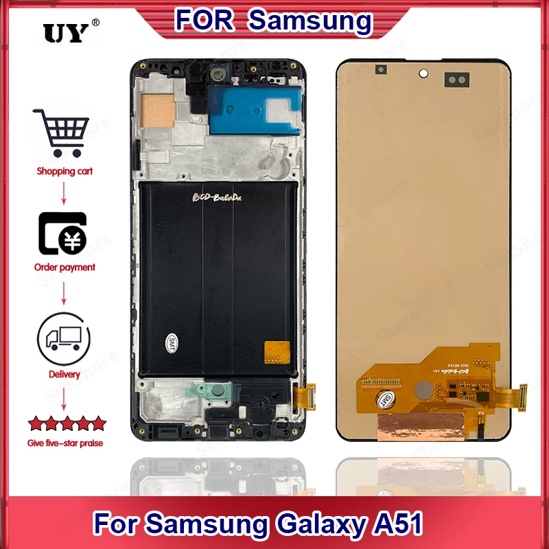 

Оригинальный дисплей для Samsung Galaxy A51, дисплей с сенсорным экраном для Samsung A51, ЖК-дисплей с дигитайзером, запасные части для планшетов