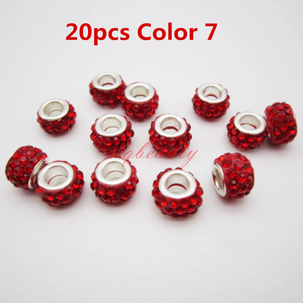 20pcs Color 7 20 шт./упак. разные цвета Стразы, подвязанные лентой, с объемной волной, дредлоки, для увеличения объема, бусины кольца трубки для волос Средства для укладки волос - Цвет: 20pcs Color 7