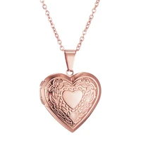 customized necklaces personalized heart shaped pendant necklace for women men chirdren christmas gift stainless steel jewelry