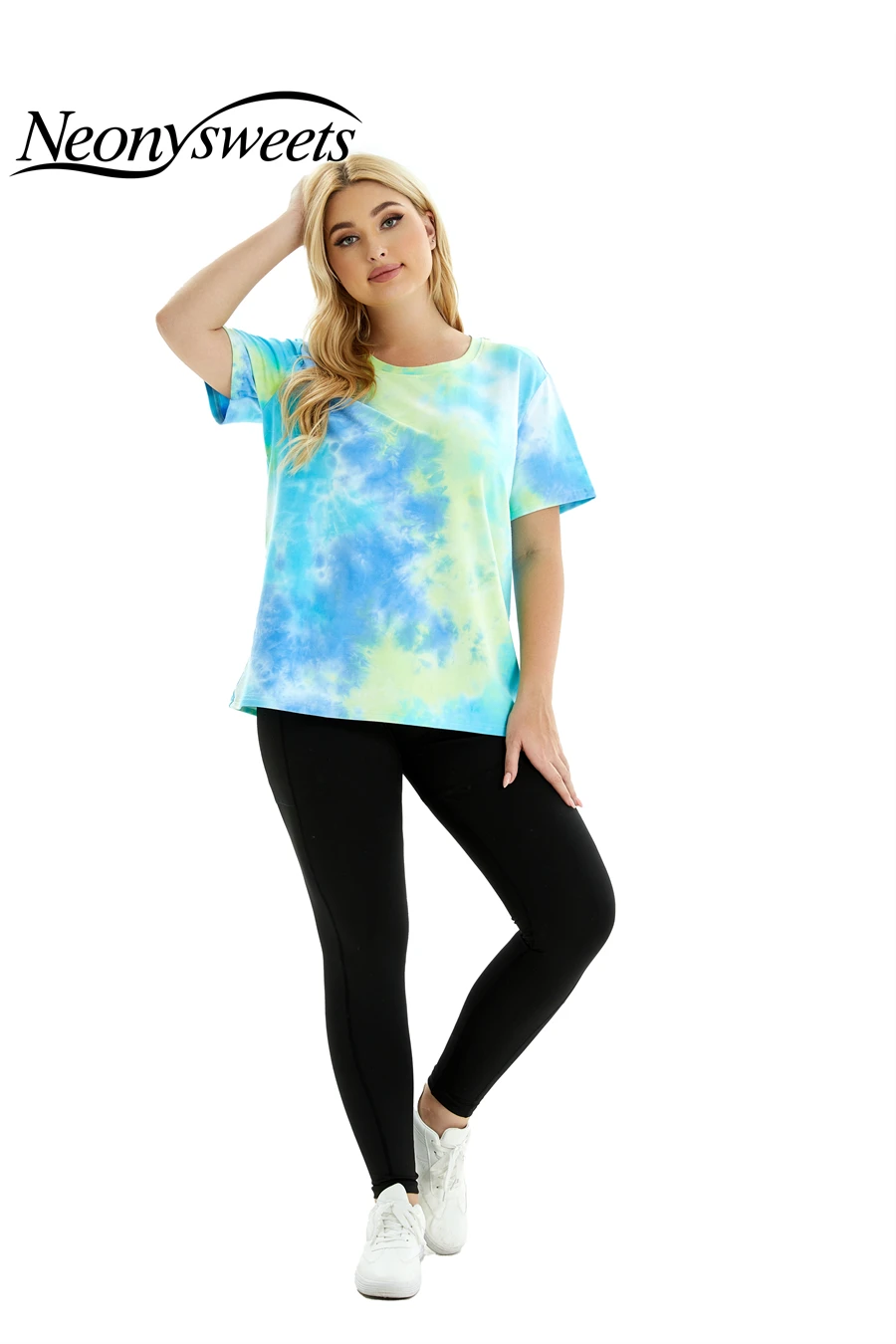 

Neonysweets Plus Size Women Yoga Shirt Quick Dry Sports Short Sleeve Breathable Tops Gym Running Fitness T-Shirts Pullover Tops