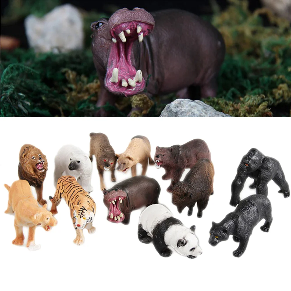 

12 Pcs Wildlife Animals Action Animals Realistic Animals Action Toys