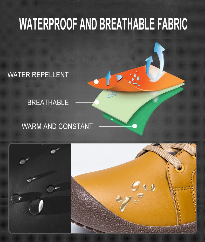 Мужские ботинки; модные зимние ботинки; Водонепроницаемая Мужская обувь; плюшевые теплые зимние ботинки; мужские Ботильоны; Мужская зимняя обувь размера плюс 48