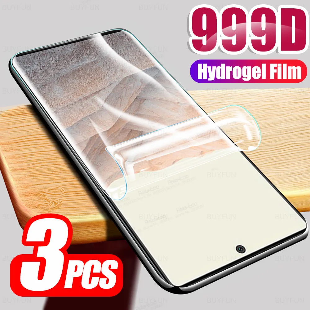 

3pcs Full Glue Curved Screen Protector For Google Pixel 6 Pro Hydrogel Film On Pixel6 6Pro 6.67" Soft Protective Films Not Glass