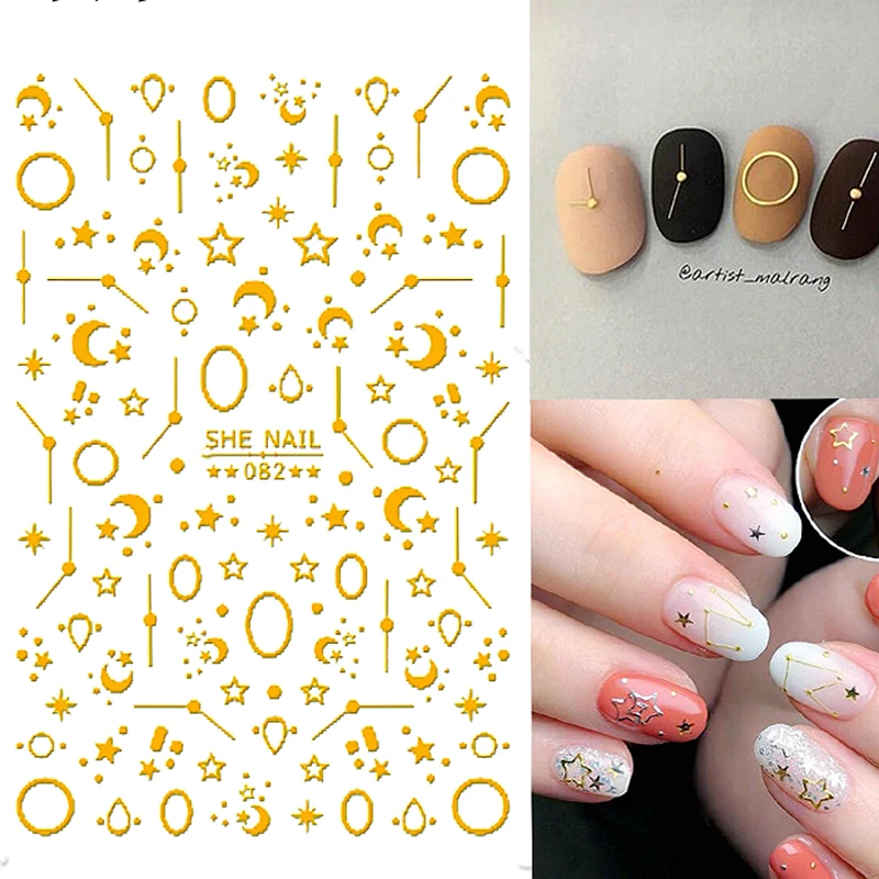 

6 Sheets 3D Nail Art Stickers Decals For Nail Tips Decoration Design Tools Matt Flower Pattern YJ022