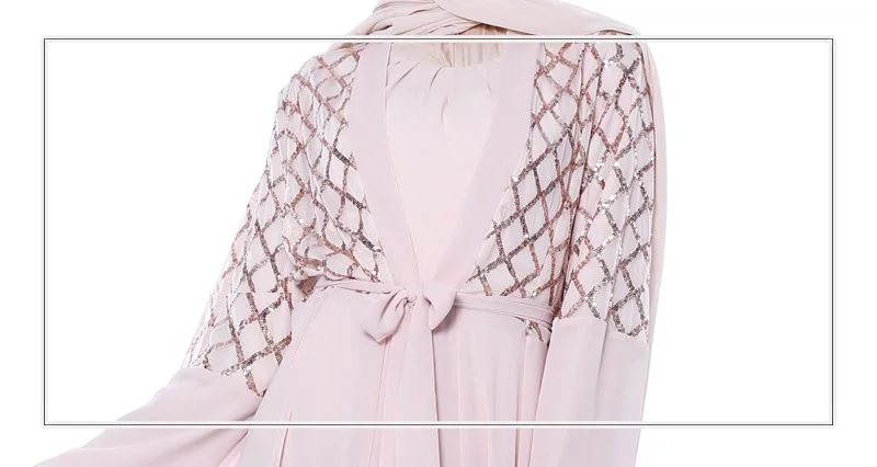 latest Dubai long-sleeved dress Muslim party Abaya ladies Arabian lace cardigan patchwork Turkish Islamic prayer gown robe