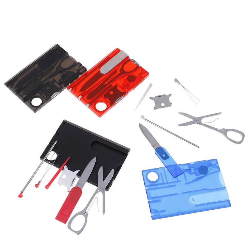 

Handy Multifunctional Survival Camping Tool Card LED Light Magnifier Mini Outdoor Tools