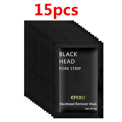 15PCS style 2 Всасывающая черная маска для лица, средство для удаления угрей, черная головка, полоска для носа, черные точки, маска, отшелушивающие маски для лица - Цвет: 15PCS style 2