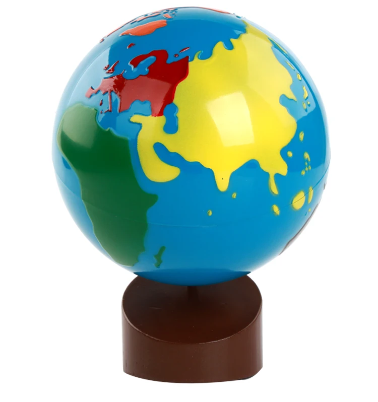 Деревянные цветные глобусы мира Обучающие земли вода Детские Ранние развивающие