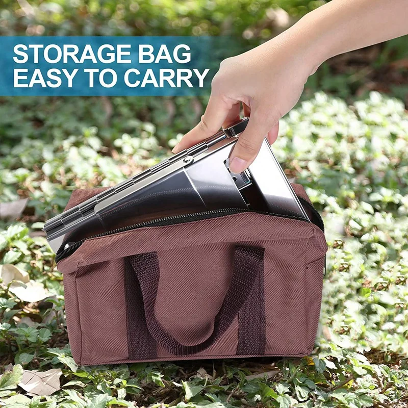 

Camping Wood Stove Portable Folding Lightweight Stainless Steel Wood Stove Backpacking Stove for Outdoor Survival