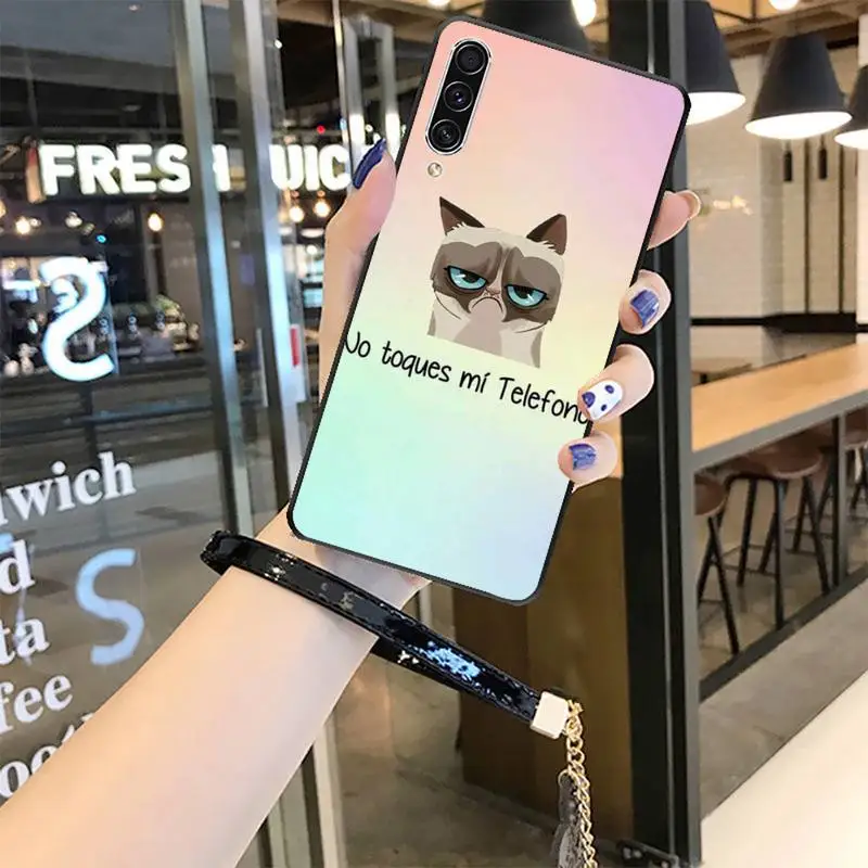 

Cartoon Grumpies Cute Cats Phone Case For Samsung galaxy S 7 8 9 10 20 edge A 6 10 20 30 50 51 70 note 10 plus