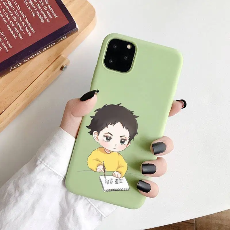 

Anime Haikyuu Hinata Attacks Phone Case Candy Color for iPhone 6 7 8 11 12 s mini pro X XS XR MAX Plus