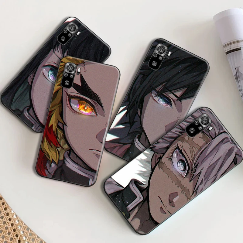 

Demon Slayer Cartoon Phone Case For Xiaomi Redmi Note 10 10 Pro 10T 5G 10X 4G 5G 10X Pro 5G Kamado Nezuko Coque Back Cover
