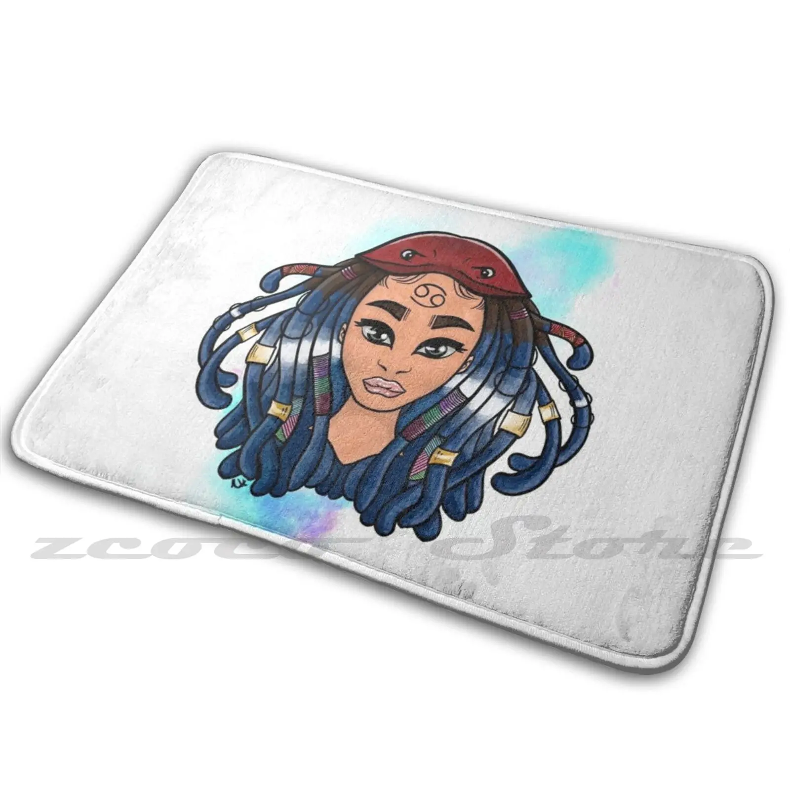 Рак с Da замки ковров Non-Slip хорошо впитывающей влагу дверной коврик зодиака Zodiacsigns