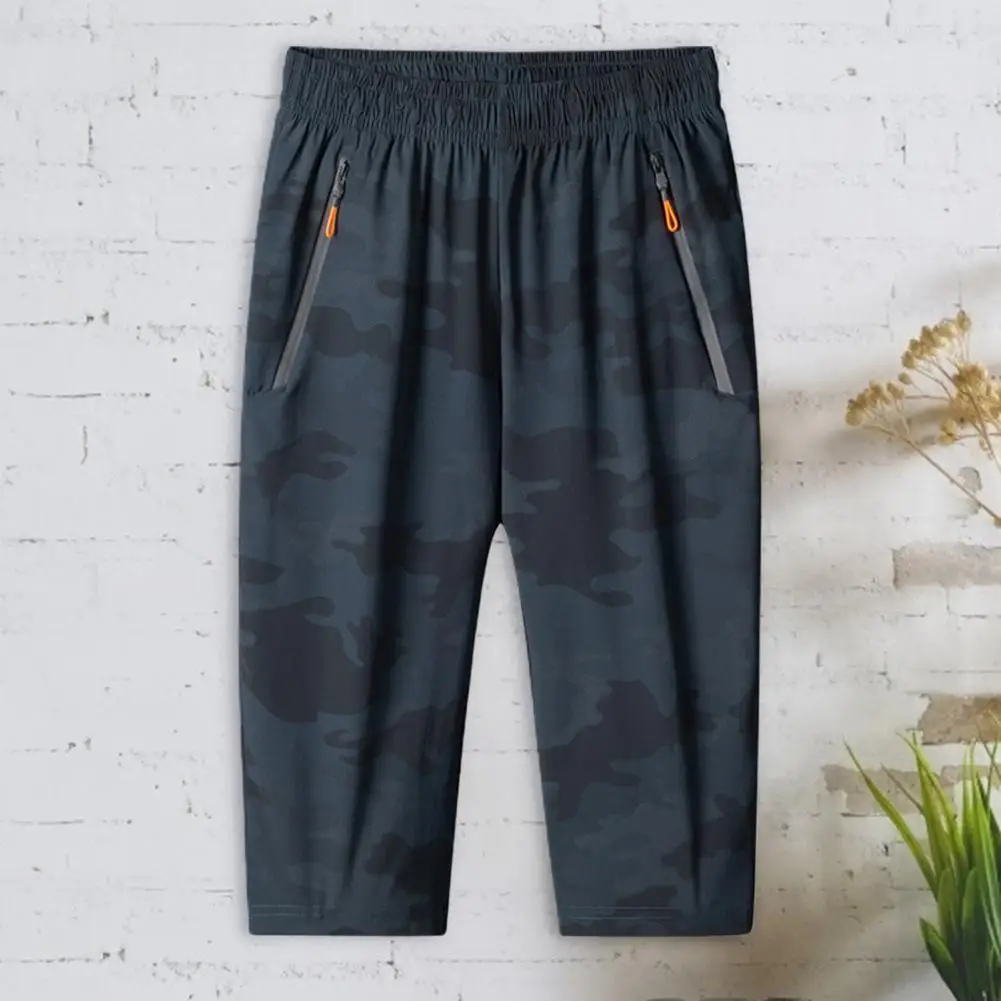 2021 New Casual Breathable Comfortable Trousers Over Knee Elastic Waistband Nylon Men Shorts Track Pants for Fitness | Мужская одежда