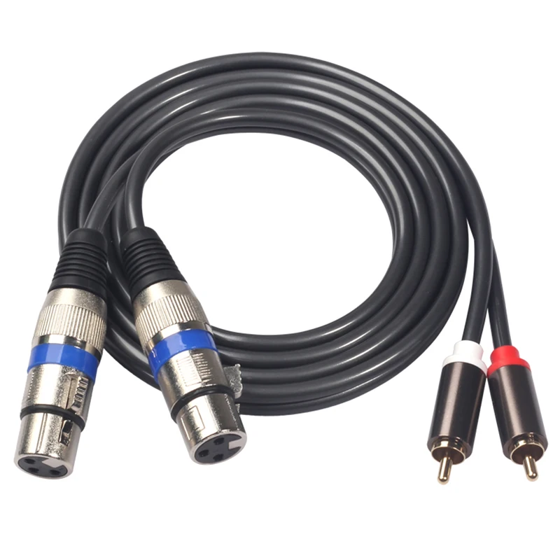 Hifi o кабель 2 Rca папа к Xlr 3 Pin гнездовой микшерный пульт усилитель двойной Xlr к двойному Rca Shileded кабель 1,5 м
