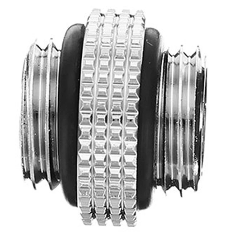 

6 Pieces G1 / 4 inch Male to Male Connector, Chrome-Plated Computer Water Cooling Line