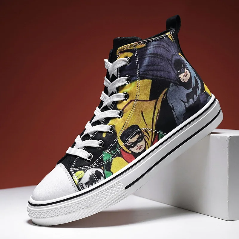 

Chaussure Homme Women Shoes New Fashion Autumn Lovers High-top Canvas Shoes For Men Cartoon Graffiti Men Casual Running Sneakers