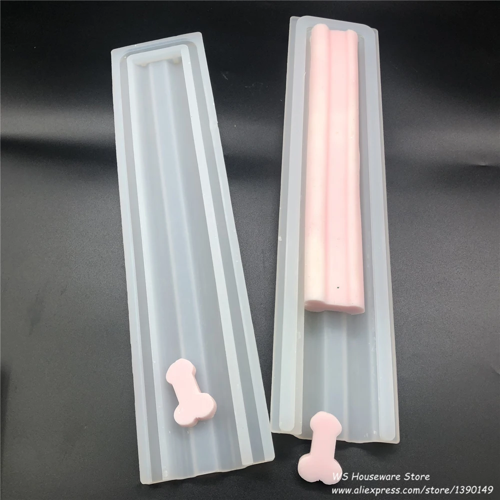 Funny Silicone Penis Soap Mold Tubular Candy Chocolate Core Tube Mould Aromatherapy Candle | Molds
