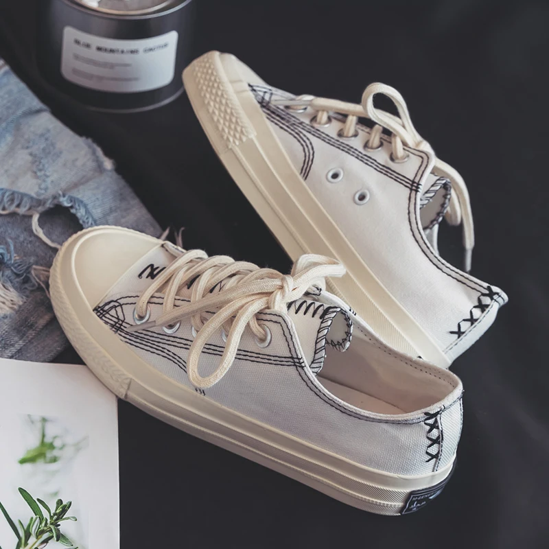 Мужская Вулканизированная обувь новинка 2019 парусиновая универсальная шикарная