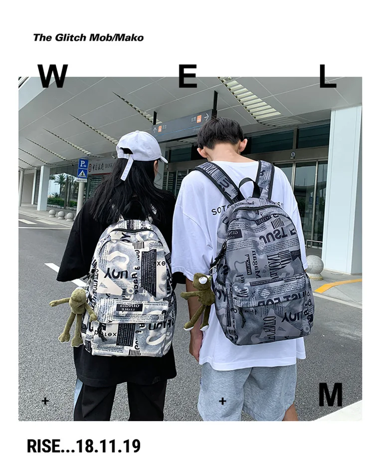

backpacks for school teenagers girls Graffiti digital-printing backpack Student backpacks school Fashion comfortable backpack