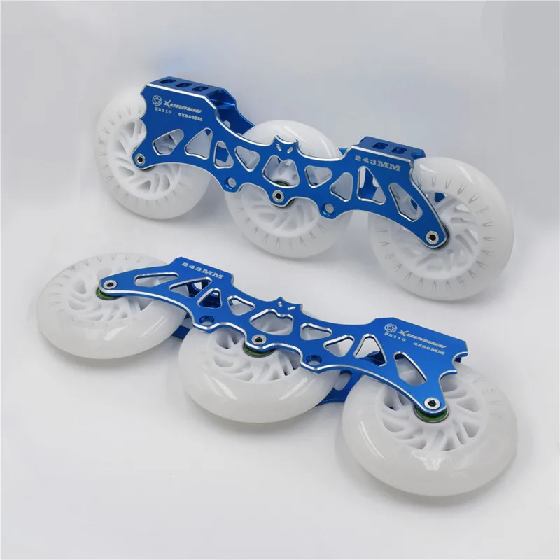 Светодиодный коньки 110 мм с 3X110mm 150mm 165mm 195mm Многоцелевой 3 колеса опорой для