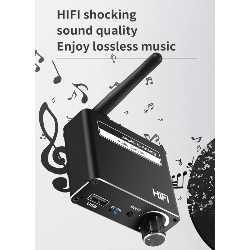 

HIFI цифро-аналоговый преобразователь с 3,5 мм разъемами для наушников, адаптер коаксиального декодера из оптического волокна