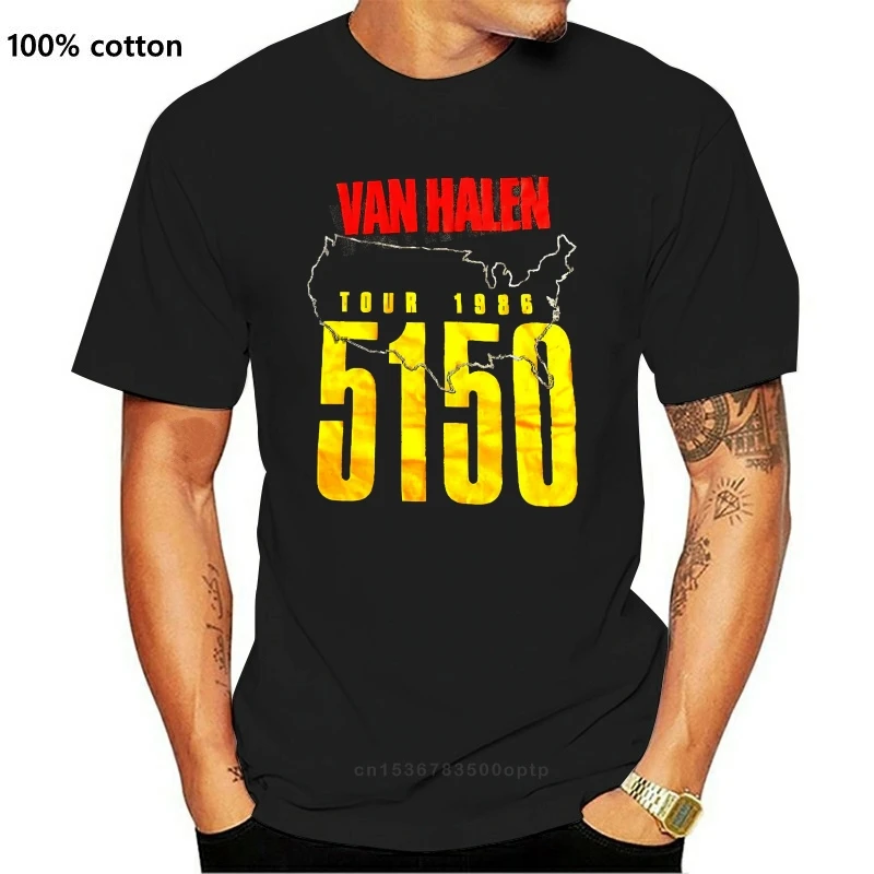 Van-Halen-5150-Tour-T-Shirt-1986-Concert футболка Loh - купить по выгодной  цене | AliExpress