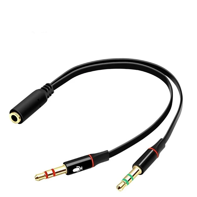 

1pc Universal 3.5mm Audio Earphone Adapter Headphone Adapter 1 Female To 2 Male Port Earphone Headset PC Audio Adapter Cable