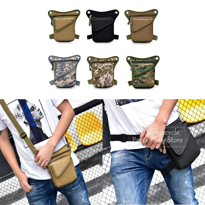

Men Nylon Motorcycle Hip Belt Waist Fanny Pack Riding Travel Shoulder Messenger Crossbody Moto Bags Thigh Drop Leg Bag