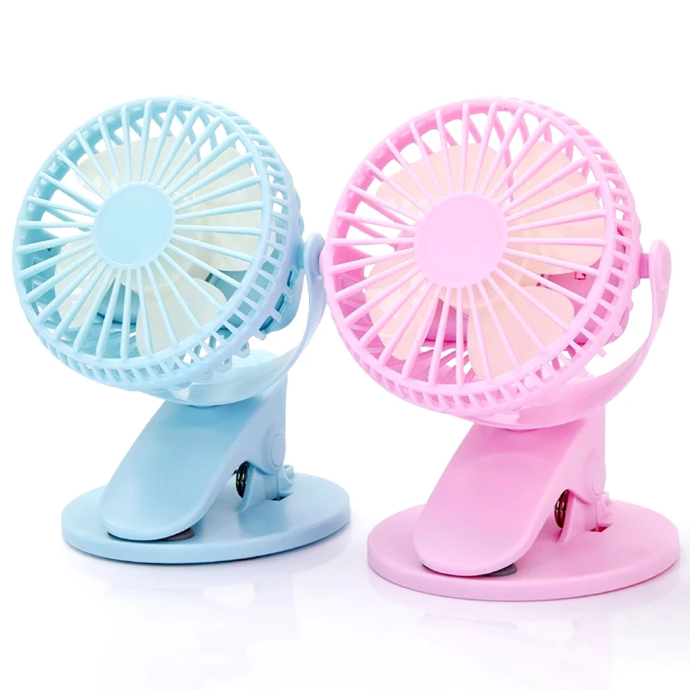 Clip-on USB Rechargeable Table / Desk Fan Mini Portable with Clamp 360 Degree Rotating Night Light Air Cooler | Бытовая техника