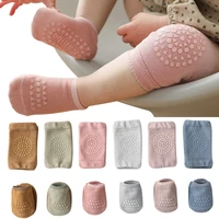 baby knee pads socks set solid color anti slip socks kneecap kid crawling safety floor socks knee protector for baby girl boy