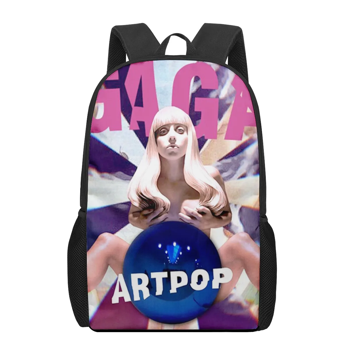 

Lady Gaga 3D Print School Backpack for Boys Girls Teenager Kids Book Bag Casual Shoulder Bags 16Inch Satchel Mochila