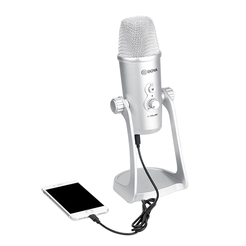BOYA BY PM700PS USB Микрофон Стерео конденсаторный ПК микрофон для вокала Подкаст