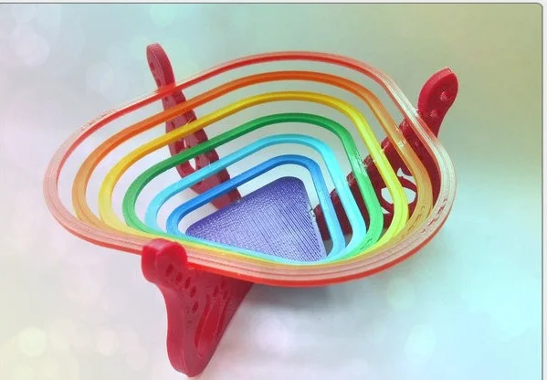 Rainbow Fruit Disk 3D printing service rapid prototyping according to your design file ST168 |