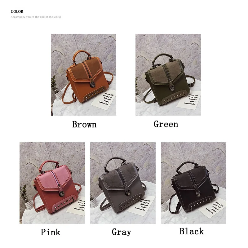 Рюкзак для женщин сумка 2019 Высокое качество кожаная Новинка средней высоты с
