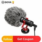 BOYA BY-MM1 микрофон для видеозаписи смартфона для iPhone Android мобильный телефон DJI Osmo карманная DSLR камера Youtube Студийный микрофон
