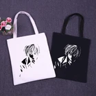 Модная холщовая сумка-шоппер в стиле аниме Death Note, вместительные Женские сумки в готическом стиле Харадзюку, винтажная Повседневная сумка на ремне