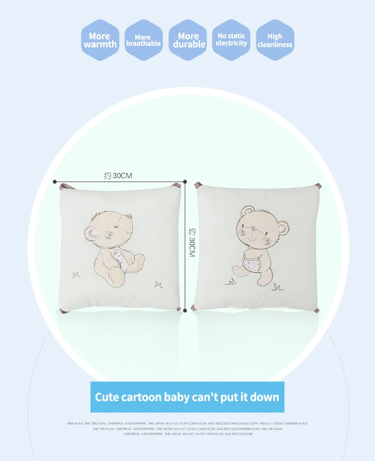 6 Pcs/Set Children's Cot Bumper Baby Head Protector Baby Bed Protection Bumper Cotton Cot Baby Bumpers In the Crib images - 6