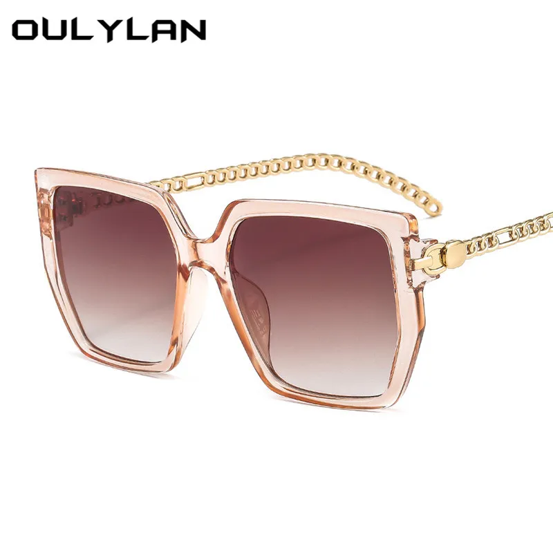 

Солнцезащитные очки Oulylan оверсайз для женщин и мужчин, винтажные брендовые Модные Цветные солнечные очки с большой оправой, с защитой от уль...