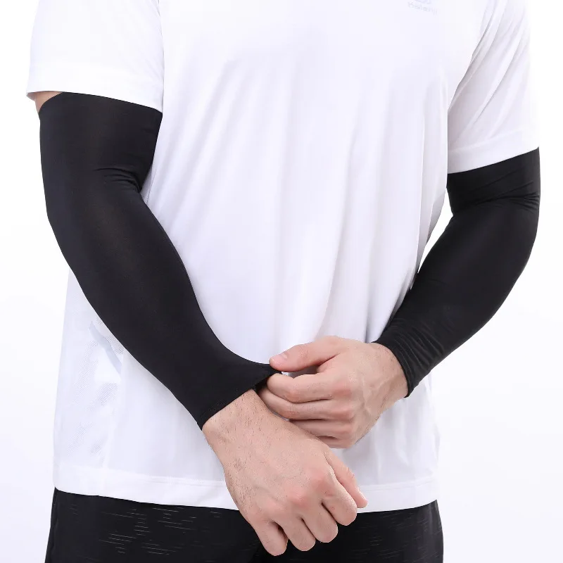 

1 Pair Unisex Cool Ice Silk Arm Sleeves Outdoor Fishing Hiking Cycling Running Anti-UV Sun Protection Sports Clothes Accessories