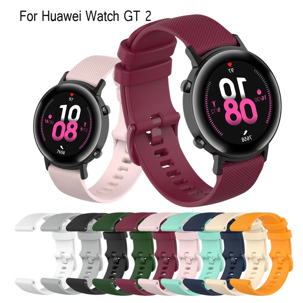 

20 22MM Silicone Watchband For Huawei Watch GT 2/Xiaomi Huami Amazfit GTR 47 42MM/Bip/Garmin Venu/Polar Ignit Smart Watch