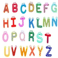 baby toys 26pcs letters kids wooden cartoon cute alphabet fridge magnet child educational gift party favor 2022 new year