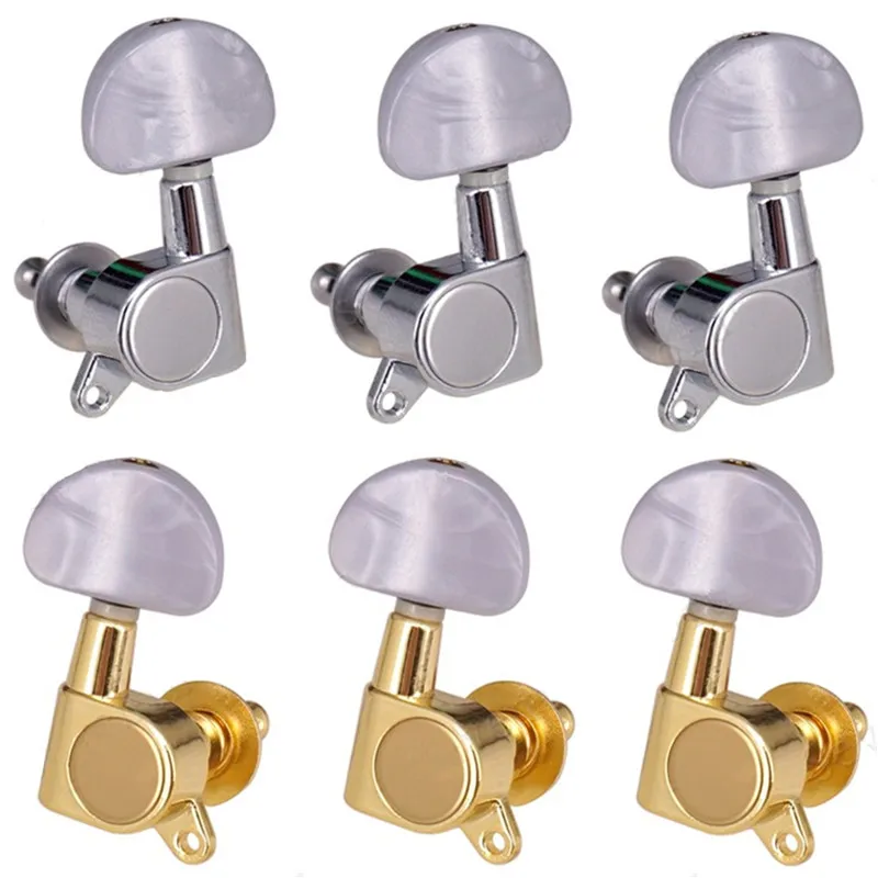 

A Set White Pearl Button Sealed String Tuning Pegs Tuners Machine Head For Acoustic Electric Guitar Accessories Parts