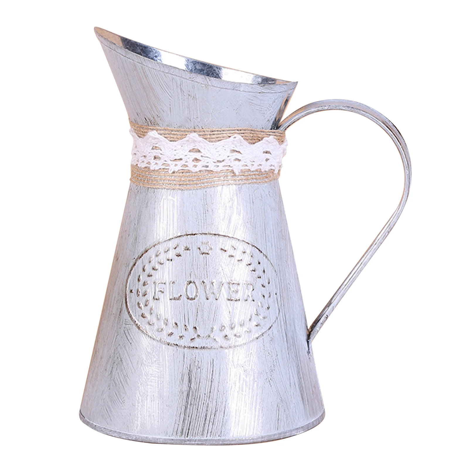 Металлическая шикарная ваза во французском стиле высокая декоративная с