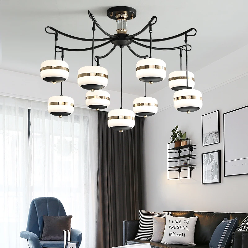 Современный Креативный скандинавский светодиодный Люстра со стеклянным шариком