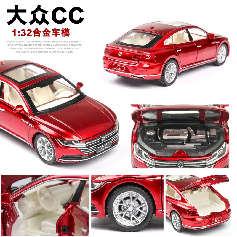 1/32 весы Volkswagen CC Литой Сплав тяга автомобиль коллекционные игрушки подарки для