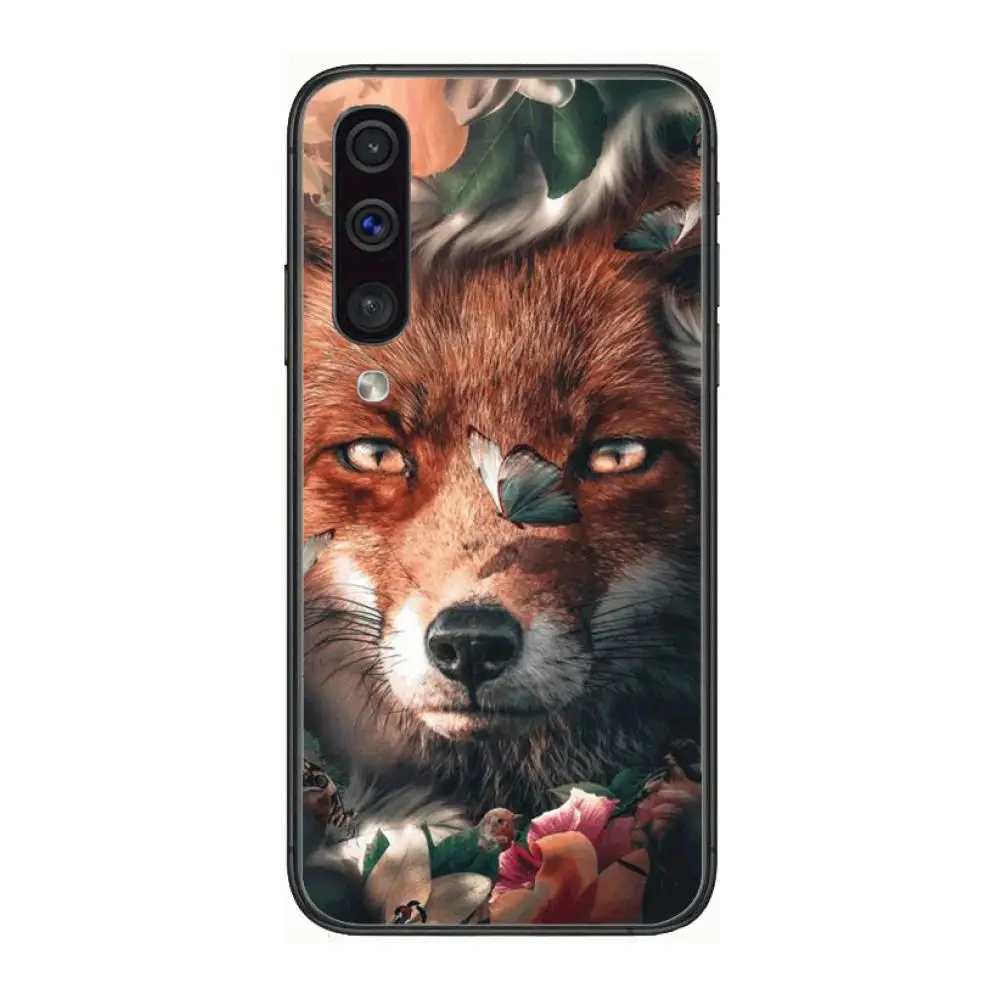 

Fox Soft Case for style Phone Case Hull For Samsung Galaxy A 3 5 6 7 8 9 E 2018 Plus 2017 E S Black Shell Art Cell Cover TPU