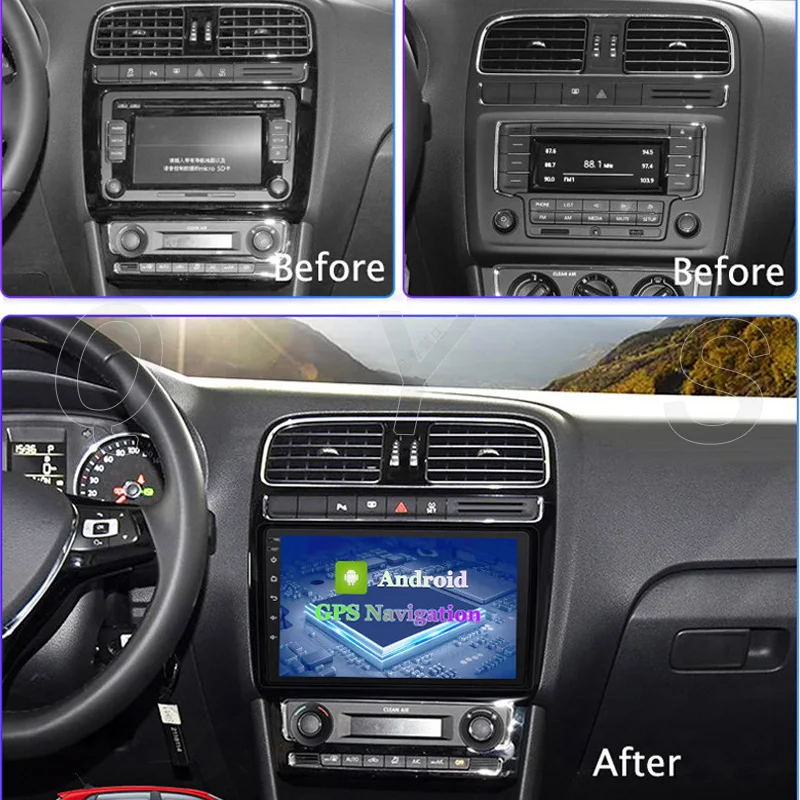 2 ГБ + 32 центральный мультимедийный стерео-плеер для VW POLO 2011 2012 2013 2014 2016 2017 2018 Android 10