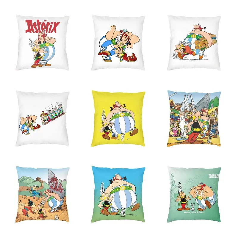

Наволочки Asterix и Obelix с Idefix, Декор для дома, манга, Роскошная искусственная наволочка