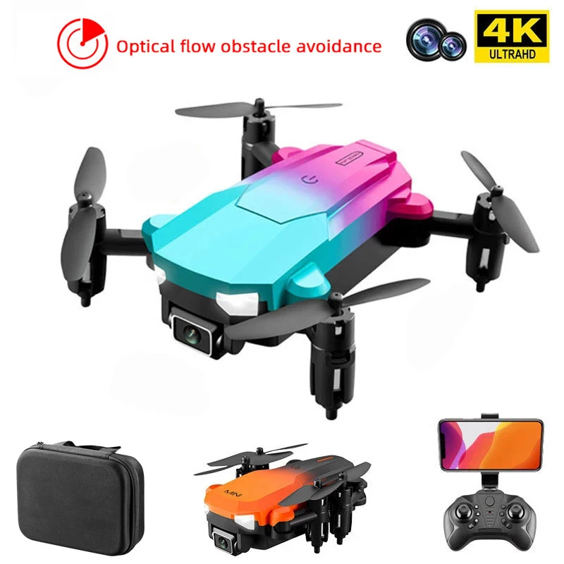 

2021 Новинка KK9 мини-Дрон 4K HD Двойная камера удержание высоты Wi-Fi FPV с обход препятствий складной Квадрокоптер Радиоуправляемый вертолет игруш...